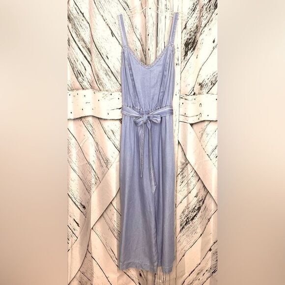 Maurices Chambray Romper Cropped S - Picture 1 of 10